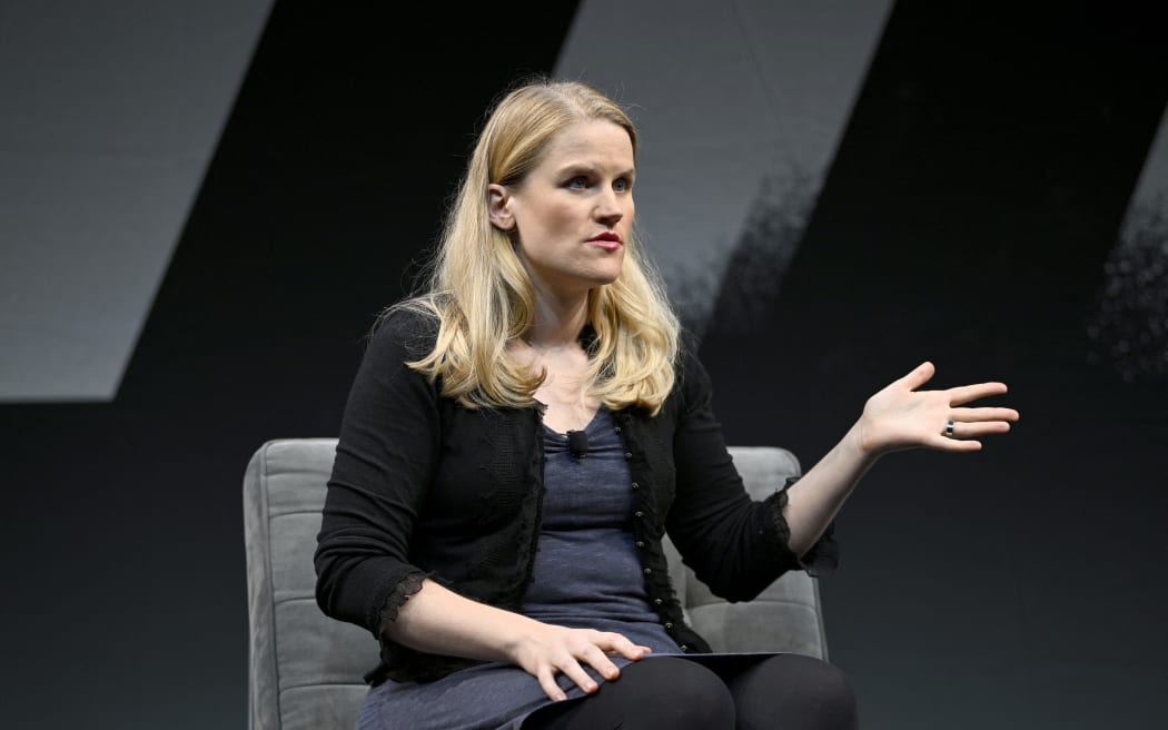 Frances Haugen speaks onstage during Unfinished Live at The Shed on September 22, 2022 in New York City.   Roy Rochlin/Getty Images for Unfinished Live/AFP (Photo by Roy Rochlin / GETTY IMAGES NORTH AMERICA / Getty Images via AFP)