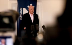 National Party leader Christopher Luxon addresses media.