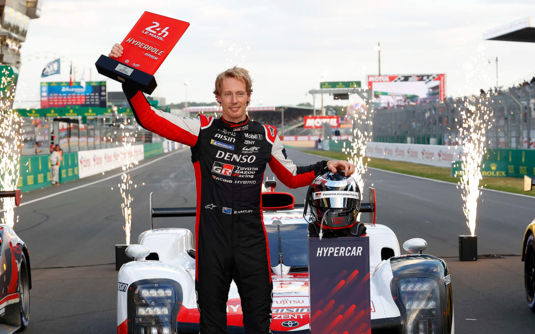 New Zealand driver Brendon Hartley of Toyota Gazoo Racing at Le Mans 2022.