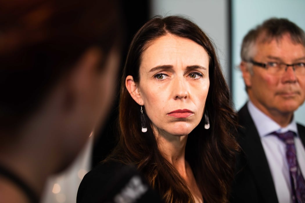 Prime Minister Jacinda Ardern holds a media briefing following the Maui Drone Project Launch at the Maritime Room, Princess Wharf, Viaduct Harbour. 26/02/21