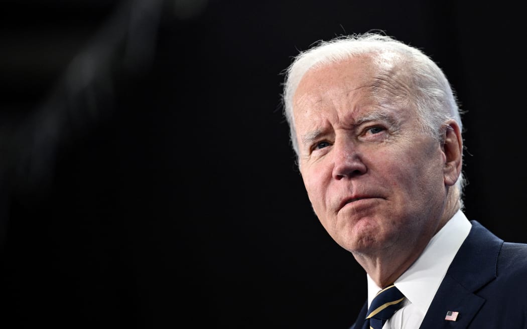 ABD Başkanı Joe Biden, 30 Haziran 2022'de Madrid'deki NATO Zirvesi'nde düzenlediği basın toplantısında medya temsilcilerine hitap ediyor.