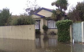 A flooded house in the Flockton Basin.