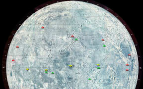 Map of the Moon landing