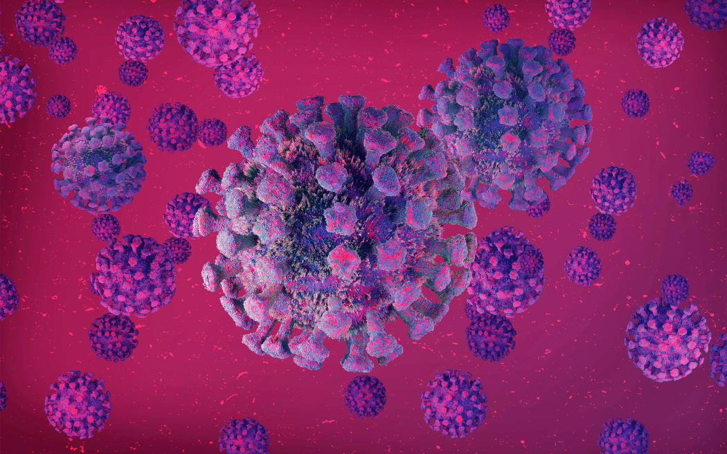 Blood flow with virus COVID19, SARS-CoV-2 concept background