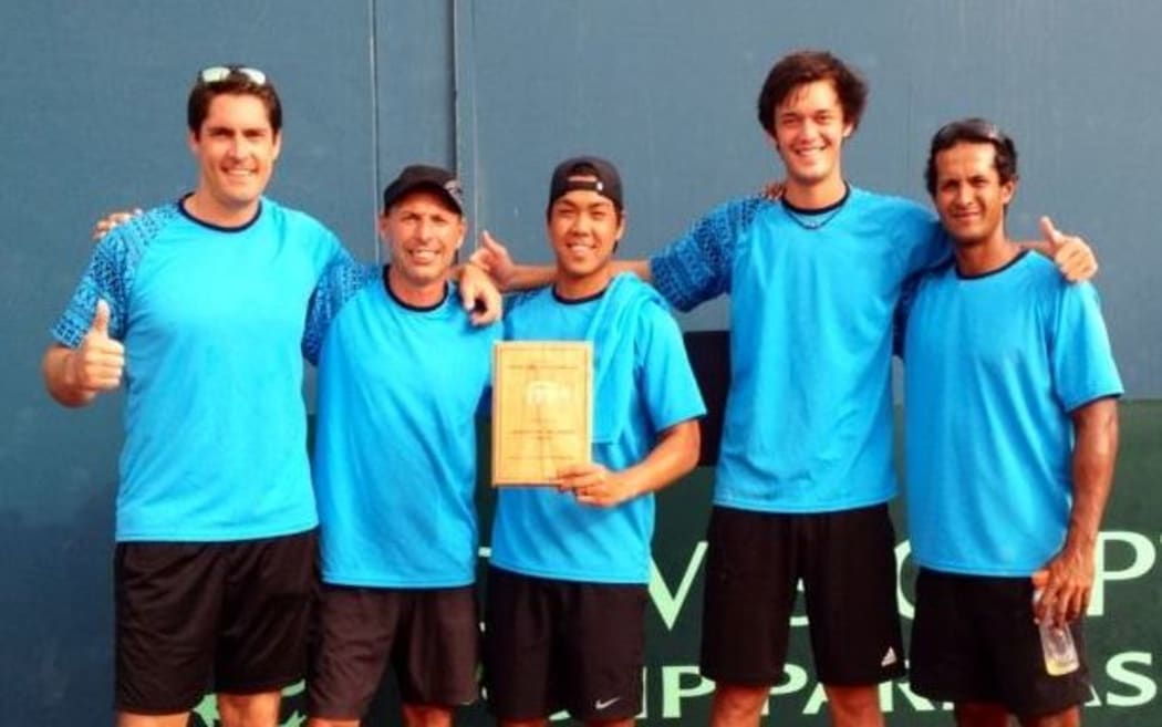 The Pacific Oceania Davis Cup team won promotion from Asia/Oceania Zone Group Four.
