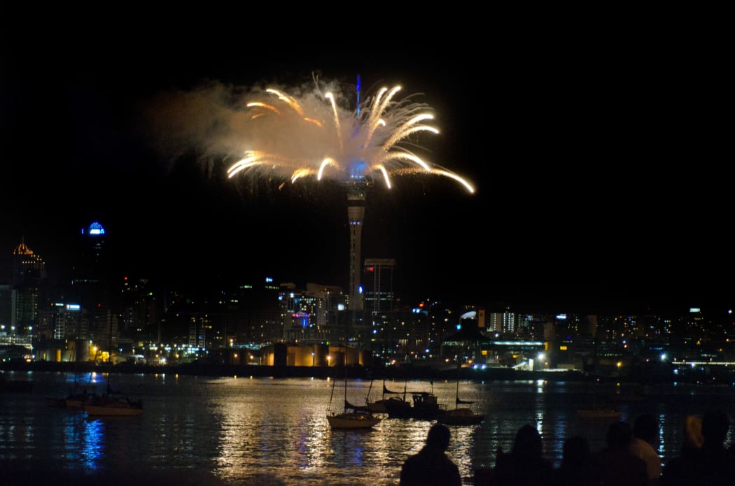Fireworks displays from the Sky Tower.