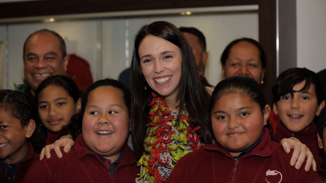 Prime Minister Jacinda Ardern was welcomed with a pōwhiri at the announcement.