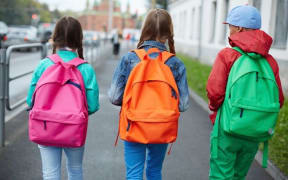 kids with backpacks