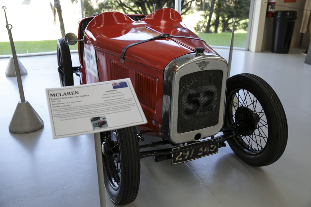 A 1929 Austin 7 Ulster, a replica of the one driven by Bruce McLaren, displayed at the Southward Car Museum.