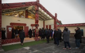 People are welcomed onto Te Puea Marae with a powhiri and a closing ceremony. 31 August 2016.