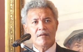 Tuvalu's Prime Minister, Enele Sopoaga, speaking at the opening of the country's High Commission in Wellington.