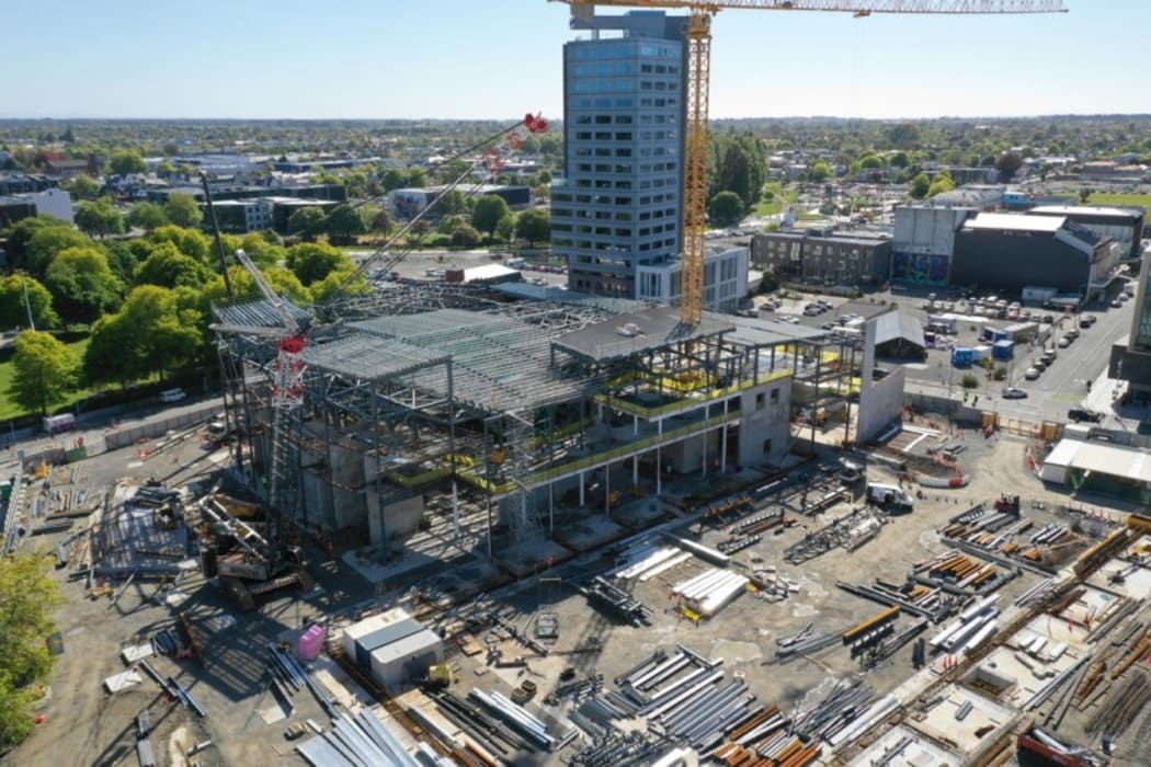 Construction of Te Pae convention centre in Christchurch, November 2018.