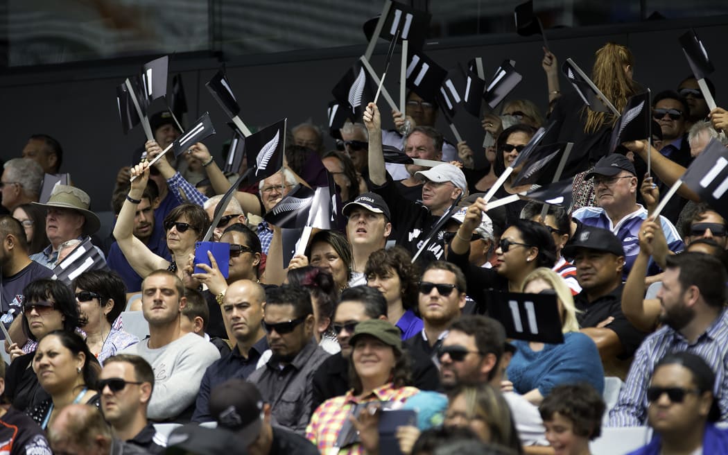 The crowd at Jonah Lomu's memorial service at Eden Park
