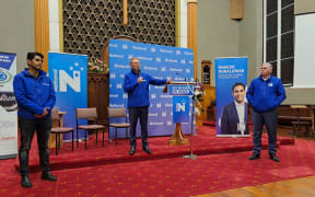About 100 people attended a public meeting in Auckland central on August 14 with National Party members Whangaparāoa MP Mark Mitchell, Epsom candidate Paul Goldsmith and Auckland Central candidate Mahesh Muralidhar.