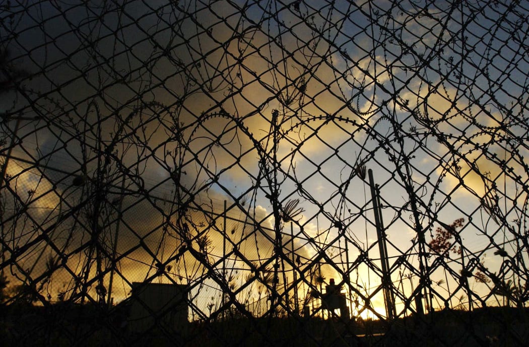 Razor wire surrounds the Christmas Island detention centre.
