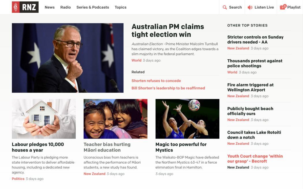 Our website is changing RNZ News