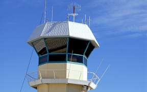 The air traffic control tower at the Noumea's Magenta airport.