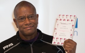US author Paul Beatty poses for a photograph at a photocall in London on October 24, 2016, ahead of tomorrow's announcement of the winner of the 2016 Man Booker Prize for Fiction.