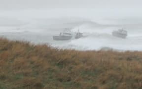 A photo posted on Facebook shows the storm in the Chatham Islands today.