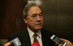 New Zealand First leader Winston Peters in Bowen House.