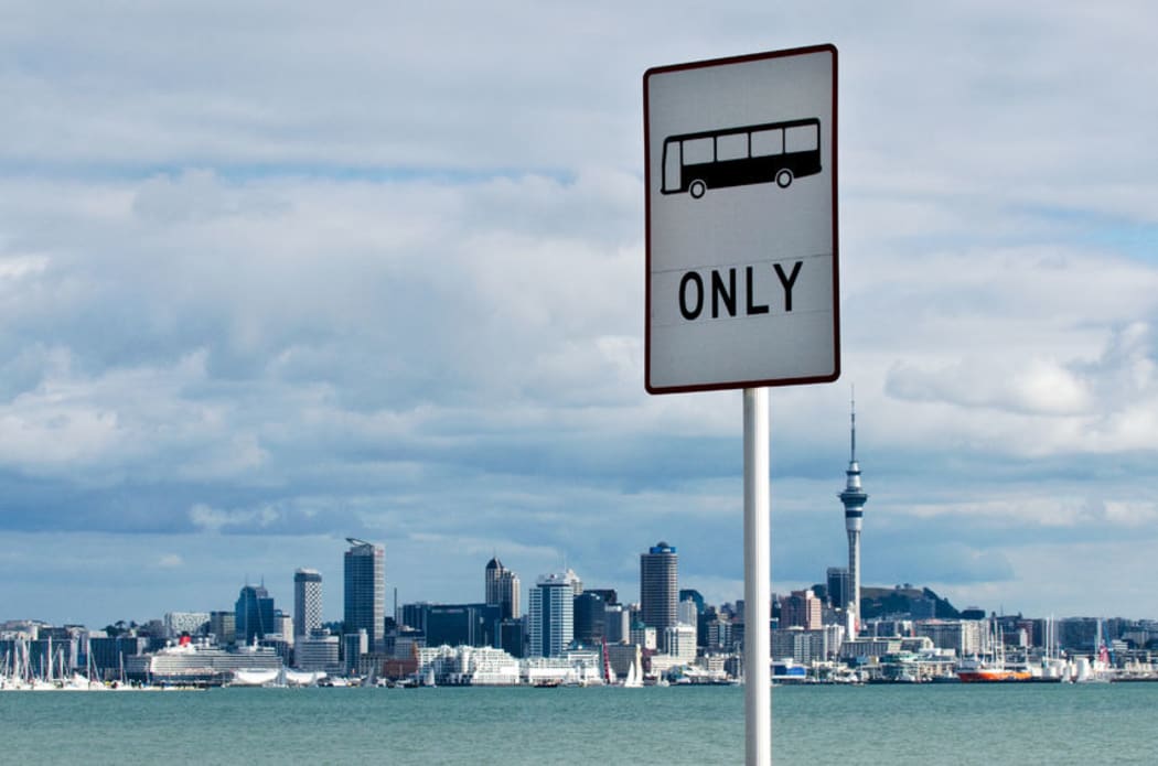 Auckland bus sign