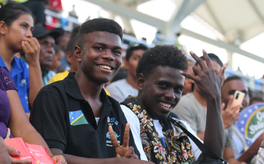 Solomon Islanders started arriving at the National Stadium in the Solomon Islands capital Honiara well ahead of the opening ceremony of the Pacific Games.