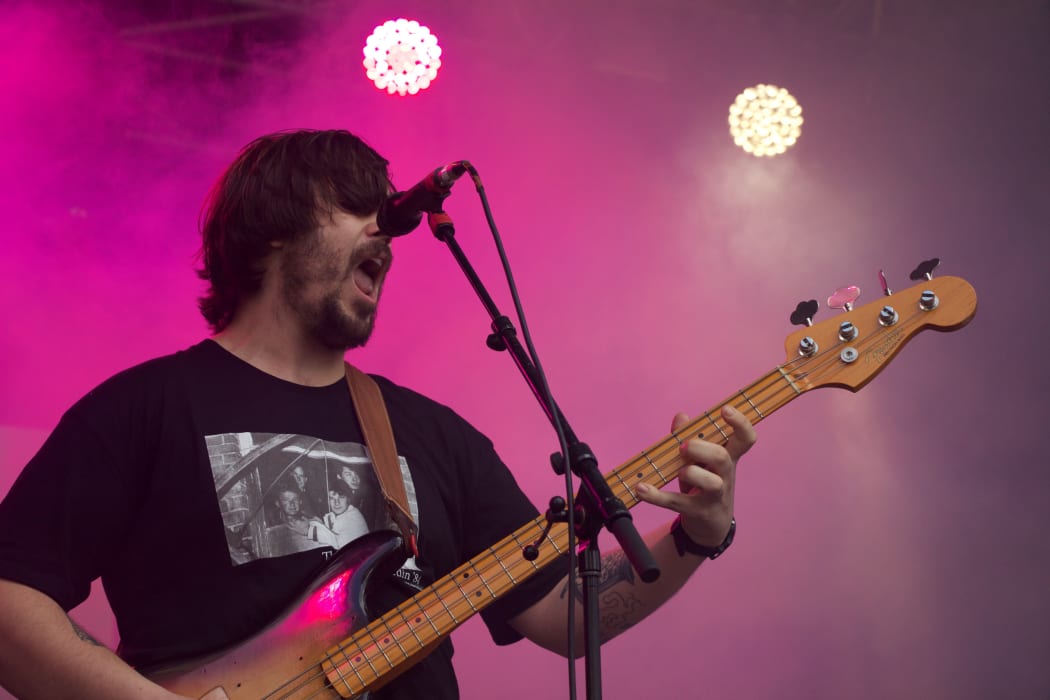 Sean Yeaton of Parquet courts performing live at Laneway 2019