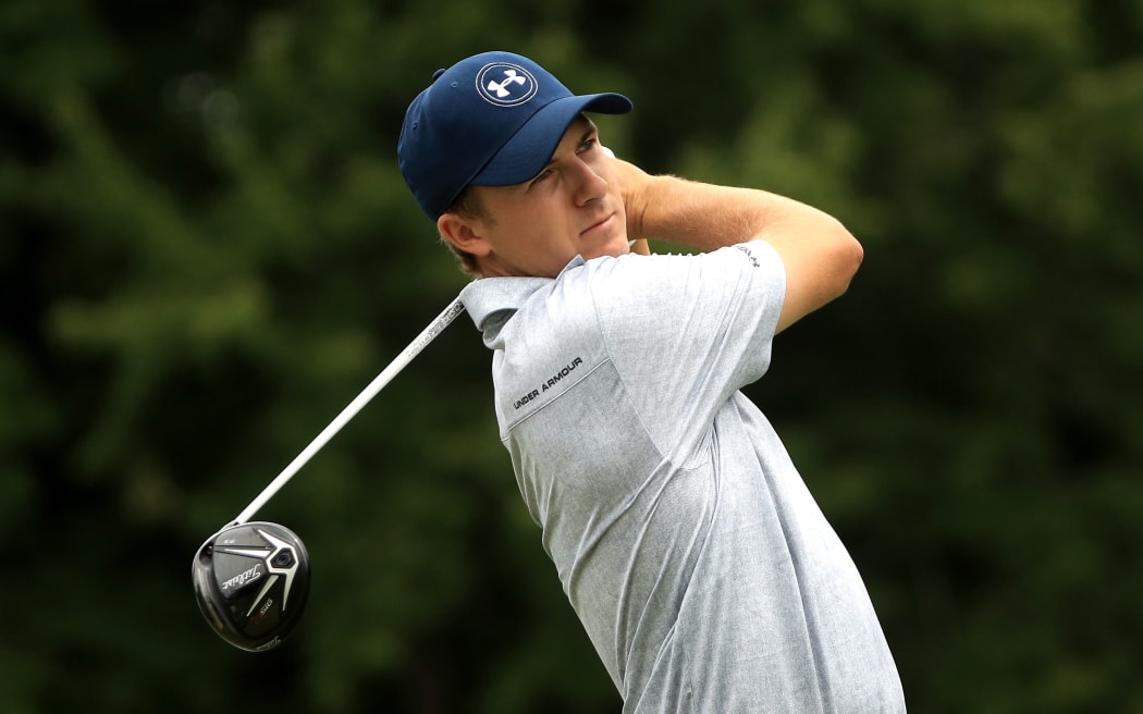 Jordan Spieth hits off the fourth tee during the final round of the World Golf Championships - Bridgestone Invitational at Firestone Country Club South Course on July 3, 2016 in Akron, Ohio. Mike Lawrie/Getty Images/AFP