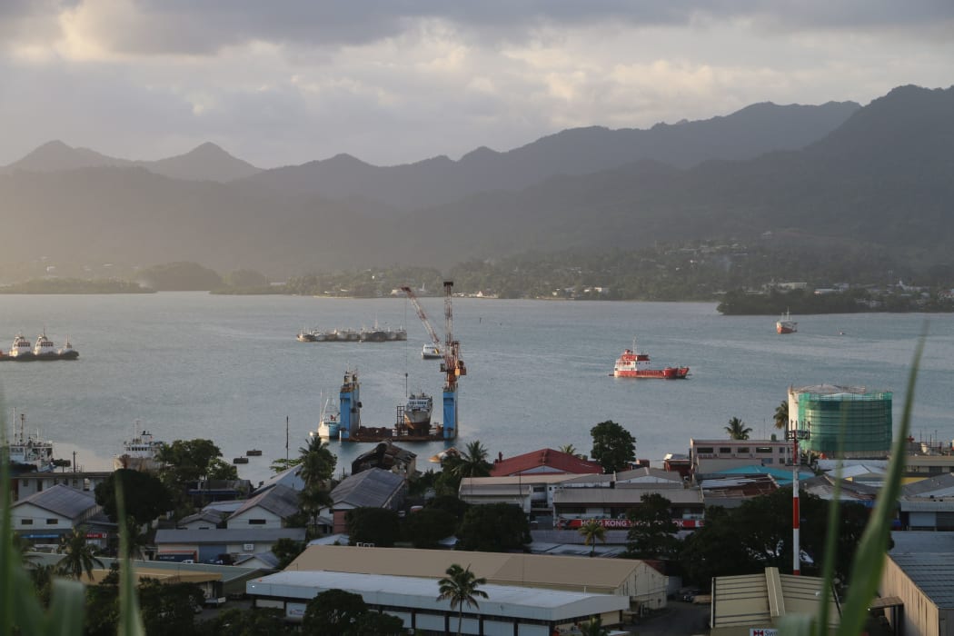 Suva Harbour the capital of Fiji.