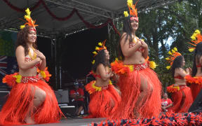 The Cook Island Stage at Pasifika 2016