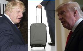 Boris Johnson, suitcase, Donald Trump