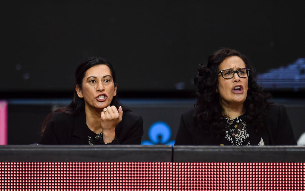 Dame Noeline Taurua Coach of the Silver Ferns and her assistant Debbie Fuller