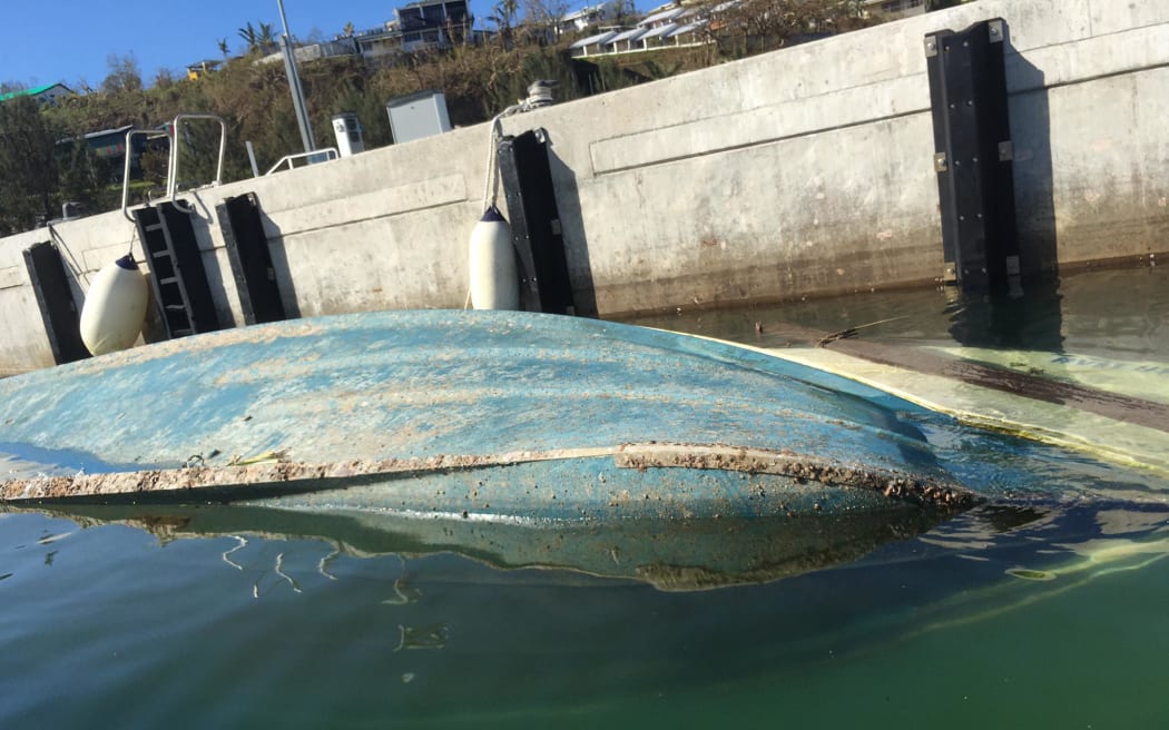 Vanuatu police patrol boat RVS Tororoa which sank during cyclones
