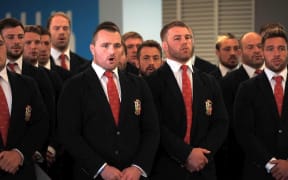 The Lions team burst into song as they are welcomed to New Zealand at Auckland airport.
