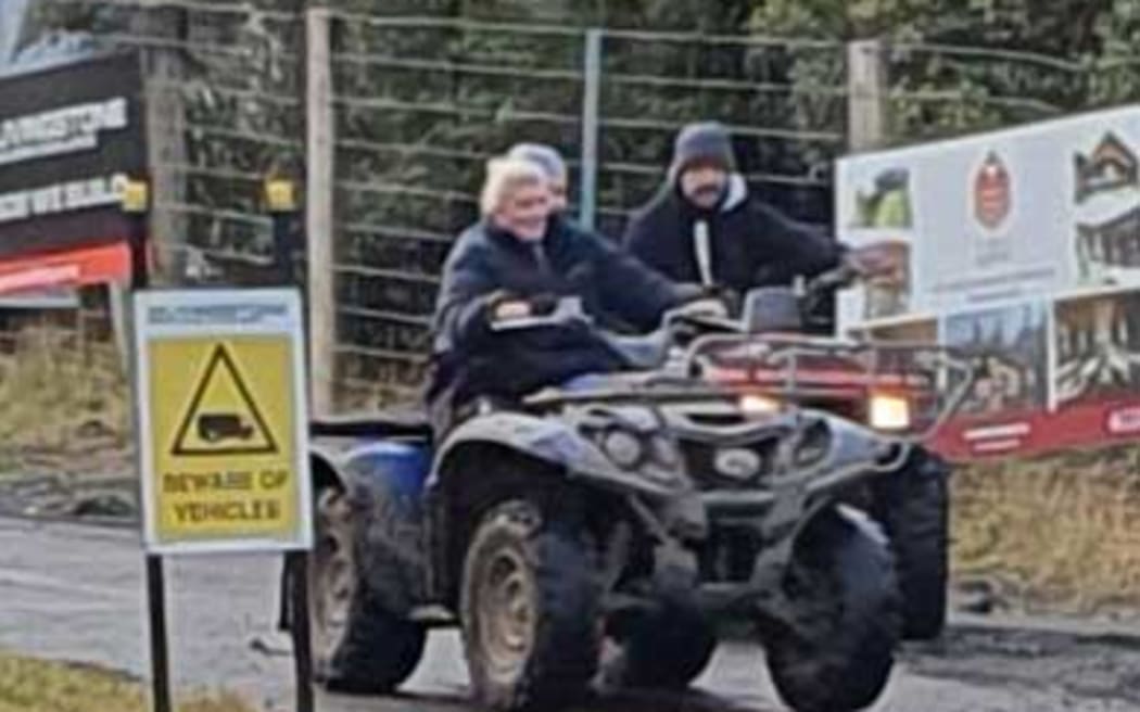 Quad bike riders in Egmont National Park