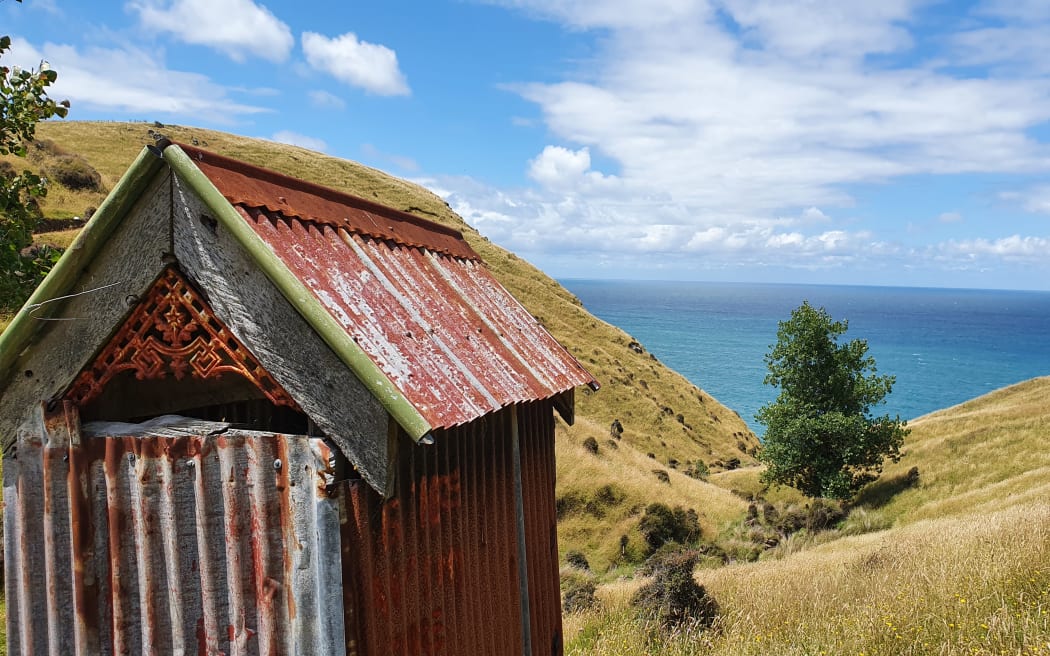 A dunny with a view on Banks Peninsula