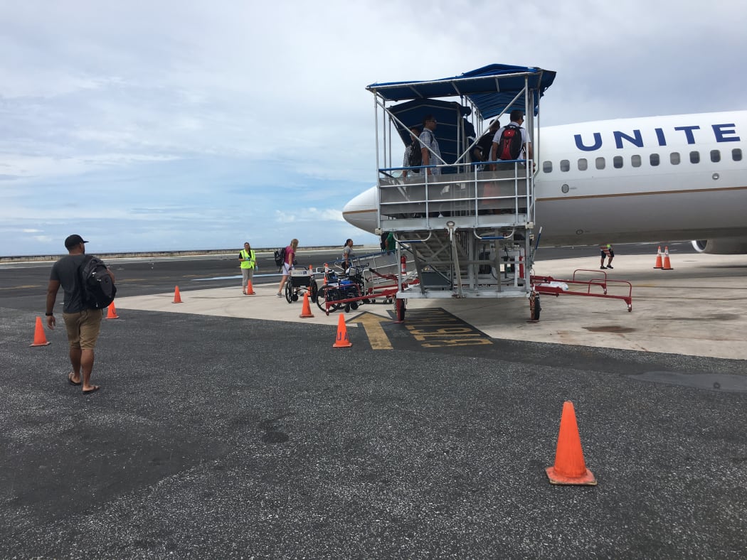 United Airlines is the only international carrier servicing the Marshall Islands with a limited monthly service