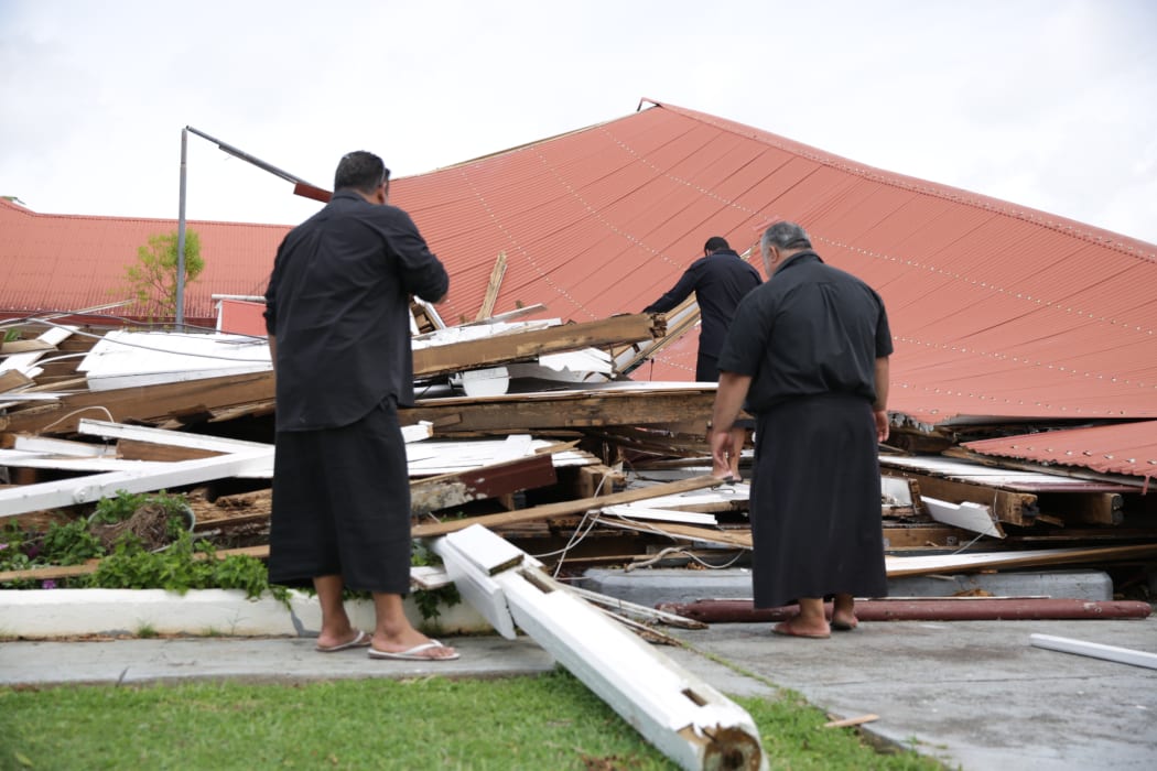 Old Tongan Parliament has collopased after cyclone Gita.
