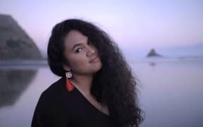 Kaaterama in her video for 'He Iti', which was shot in Taiwan
