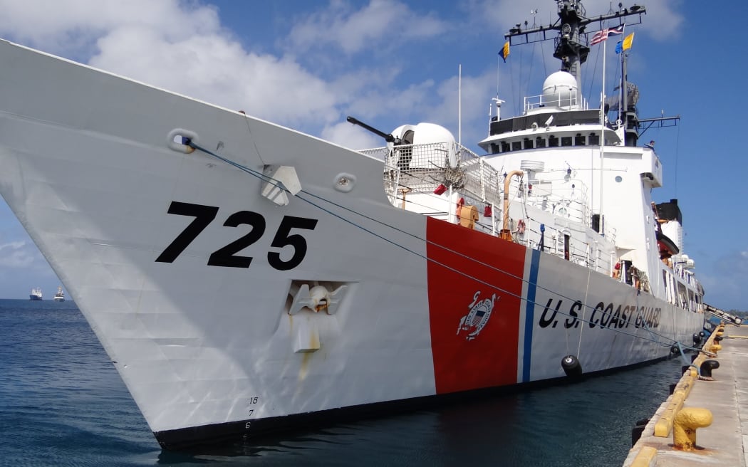 The Compacts of Free Association with the Marshall Islands, Micronesia and Palau give the United States security and defense control of an area larger than the continental US. The US Coast Guard, its cutter 'Rush' pictured in port in Majuro in this file photo, conducts regular surveillance patrols with the island governments in their vast exclusive economic zones.