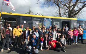 Kaitaia welcomes the Anti-P Ministry bus.