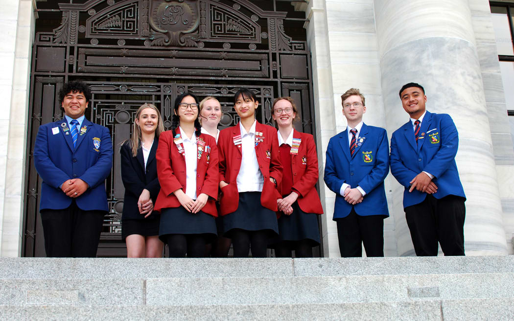 Taranaki Youth MP finalists spend a day at Parliament in Wellington.