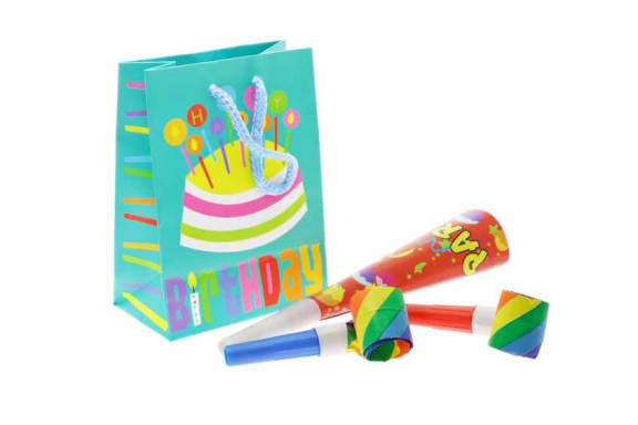 Party bag for childrens birthday party.
