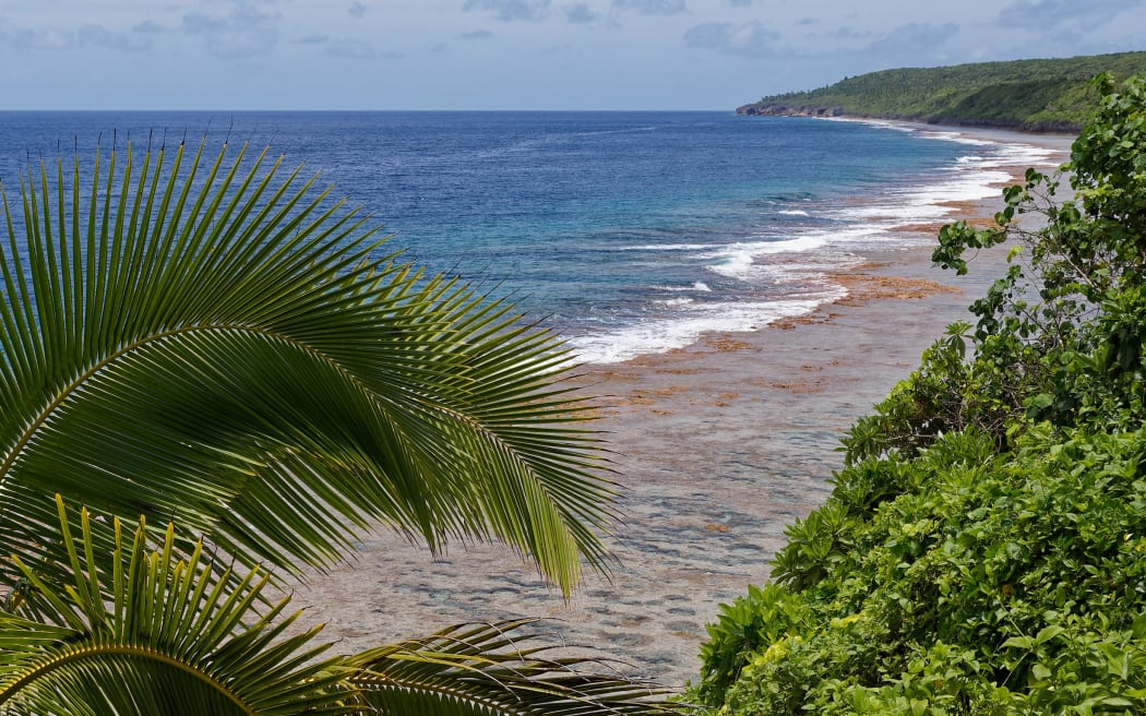Niue's west coast, seen from the south of the island.