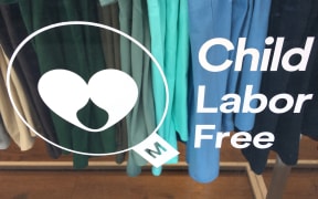 AUCKLAND - MAR 27 2018:Child labor free mark. Products certified with the mark provides assurance that brands carrying it are ethically committed and ensuring their business is free of child labor