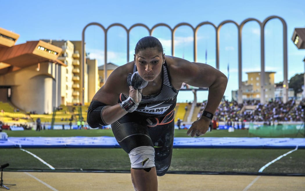 Val Adams competing in France in 2016.