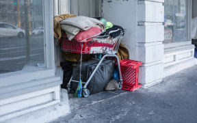 General vision of homelessness in Auckland central city.