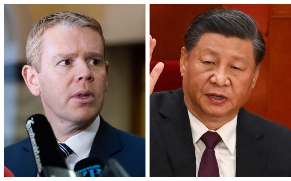 Chris Hipkins and Xi Jinping