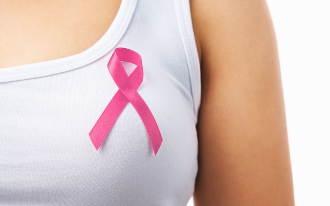 A pink ribbon symbolising breast cancer