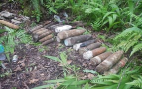 Some of the unexploded ordnance